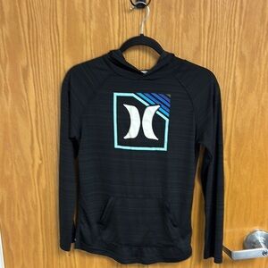 Hurley Black Hoodie with Logo